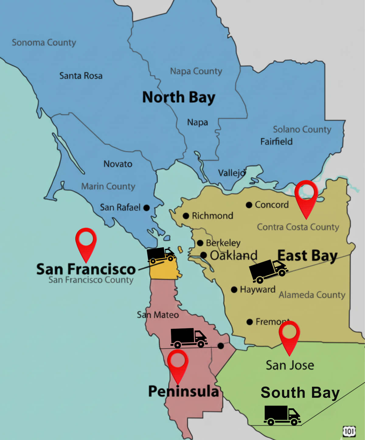 Friday delivery map