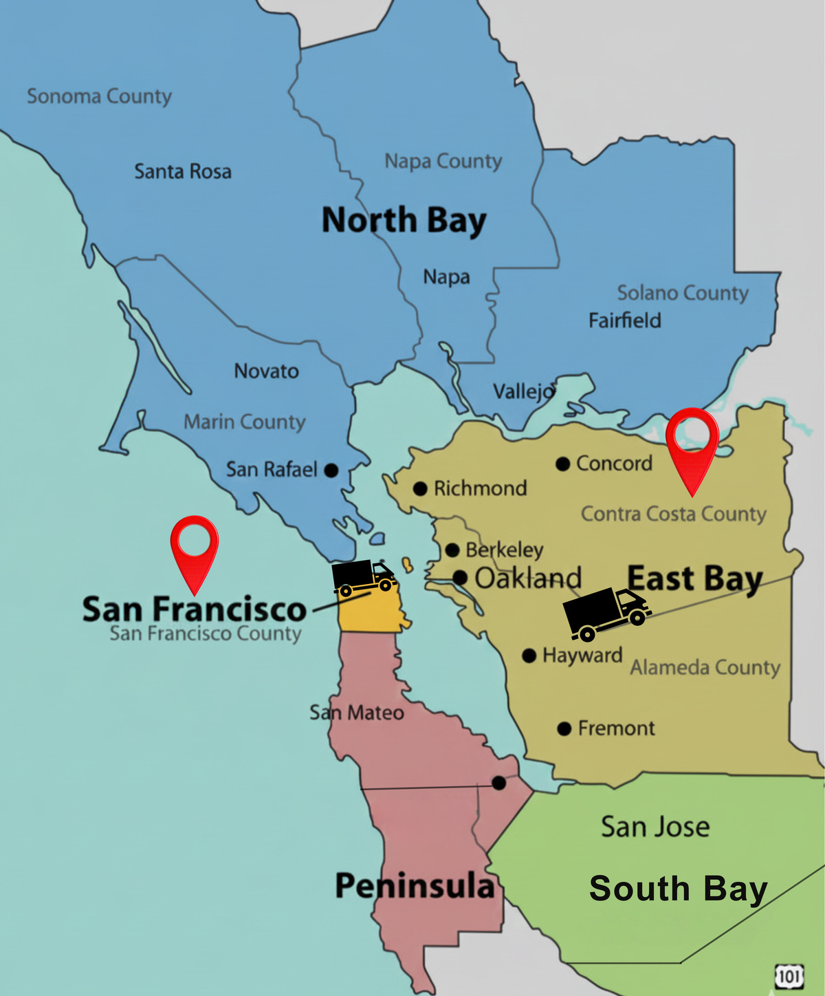 Wednesday delivery map